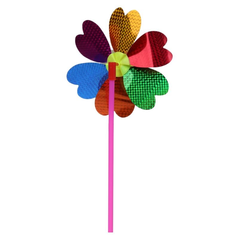 2 stk / sæt paillet vindmølle pinwheel farverige børnelegetøj børn glitter glød haven vind spinner