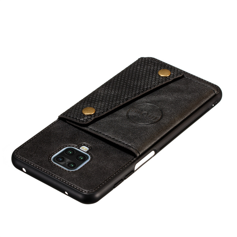 Luxury Leather Wallet Case For Xiaomi Redmi Note 9S Car Magmetic Holder Flip Card Slot Case for Remdi Note 9 Pro Max Back Cover
