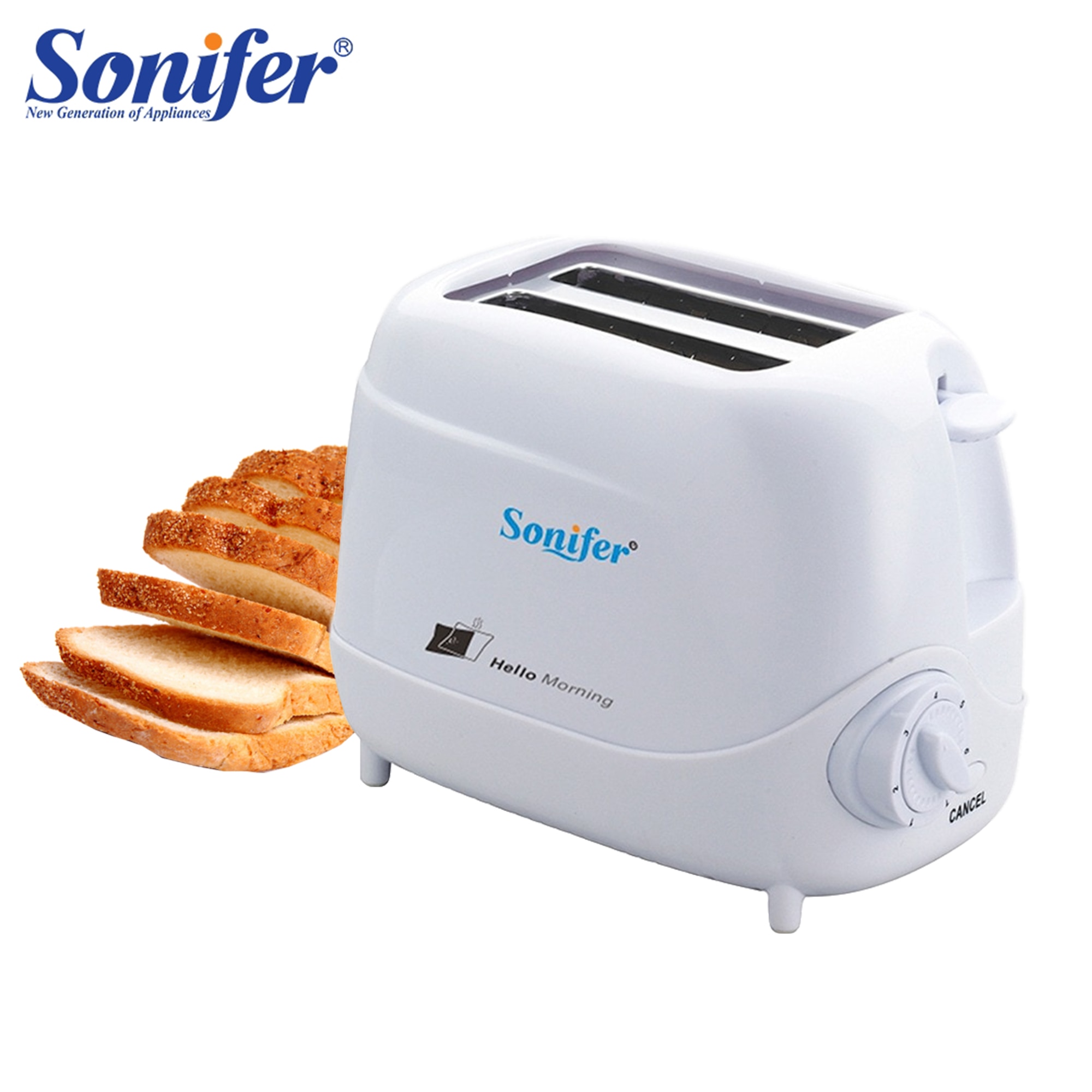 2 slices toaster Automatic Fast heating bread toaster Household Breakfast maker Sonifer