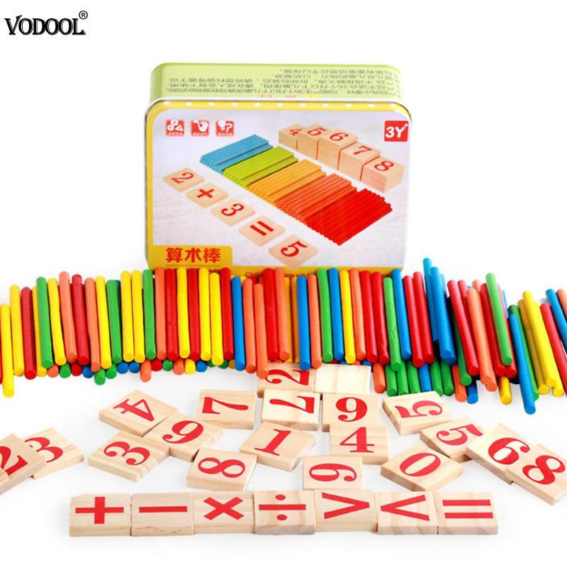 Wooden Toys for Children Mathematics Game Stick Math Numbers Counting Rods Teaching Tesource Mathematics Tools Stationery