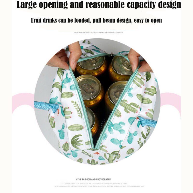 Kitchen Food Lunch Box Insulated Lunch Bag Women Men Kids Thermos Cooler Adults Cartoon Tote Bag Picnic Dinner Storage Bag