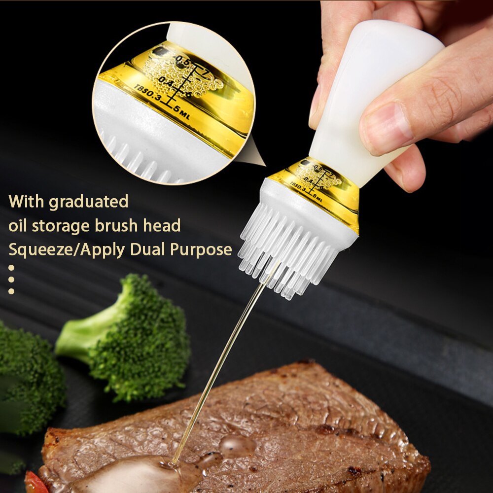 135ml Silicone Oil Brush Bottle Barbecue Grill Oil Brush Baking Pastry Steak Liquid Dropper Bottle Dispenser Kitchen Accessories