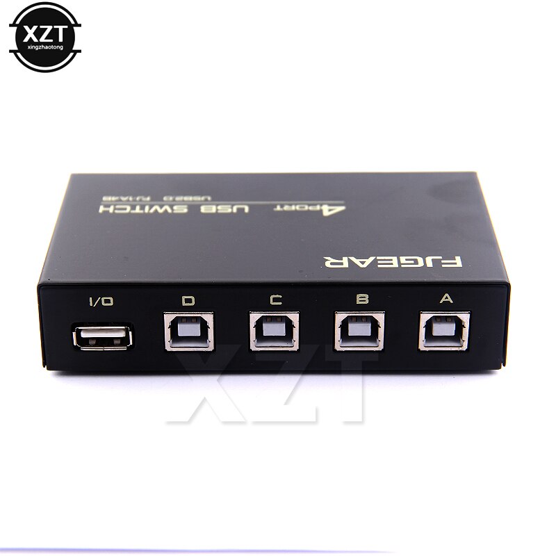Caja selectora de conmutador USB 2,0, adaptador de interruptor para compartir Hub, ordenador para PC, escáner, impresora, 4 en 1, alta distribución, 1 unidad