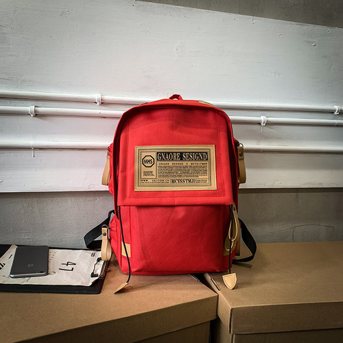 Retro Street Style Canvas Rugzak Mannelijke Mochila Schooltassen Voor Tieners Meisjes Laptop Rugzakken Eenvoudige Mode Rugzak: red