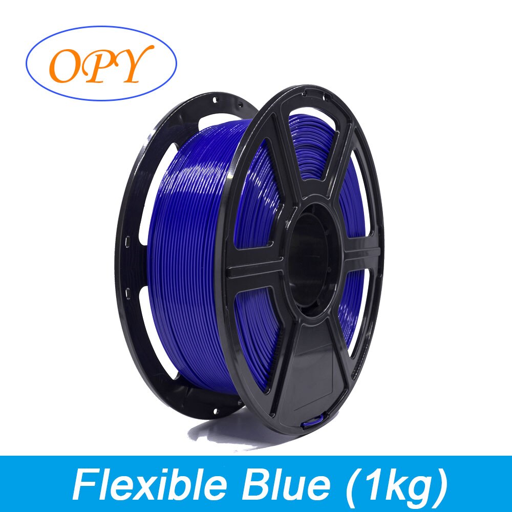 3D Filament Tpu elastyczny 1.75 Mm materiał do drukowania nici natura kolory czarny 0.5Kg 1Kg 10M 100G próbka: Niebieski Przezroczysty