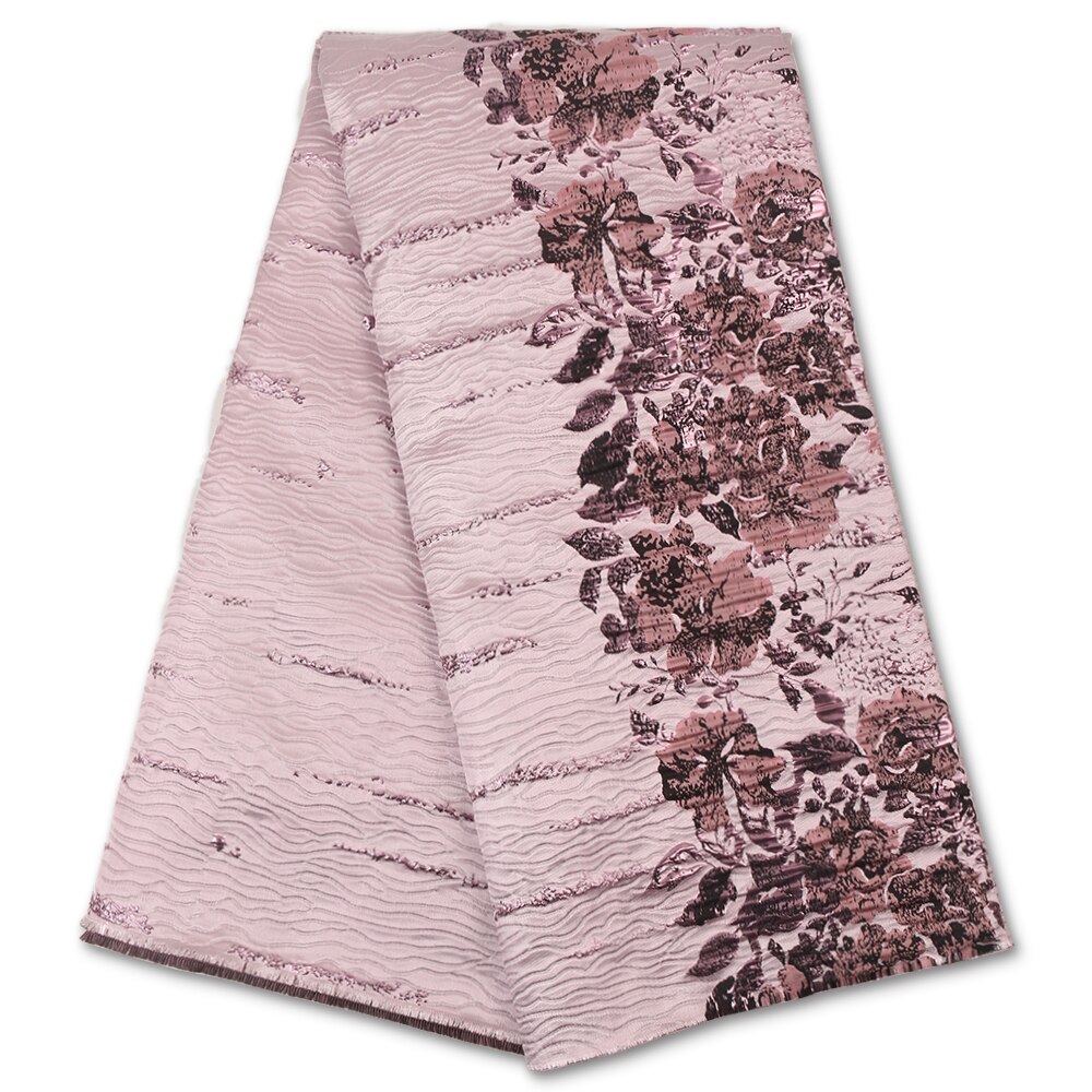 Latest Jacquard Brocade Lace Fabric Top Selling African Lace Fabric Brocade Fabric For Nigerian Wedding Party Sewing YA3818B-4: Picture 6