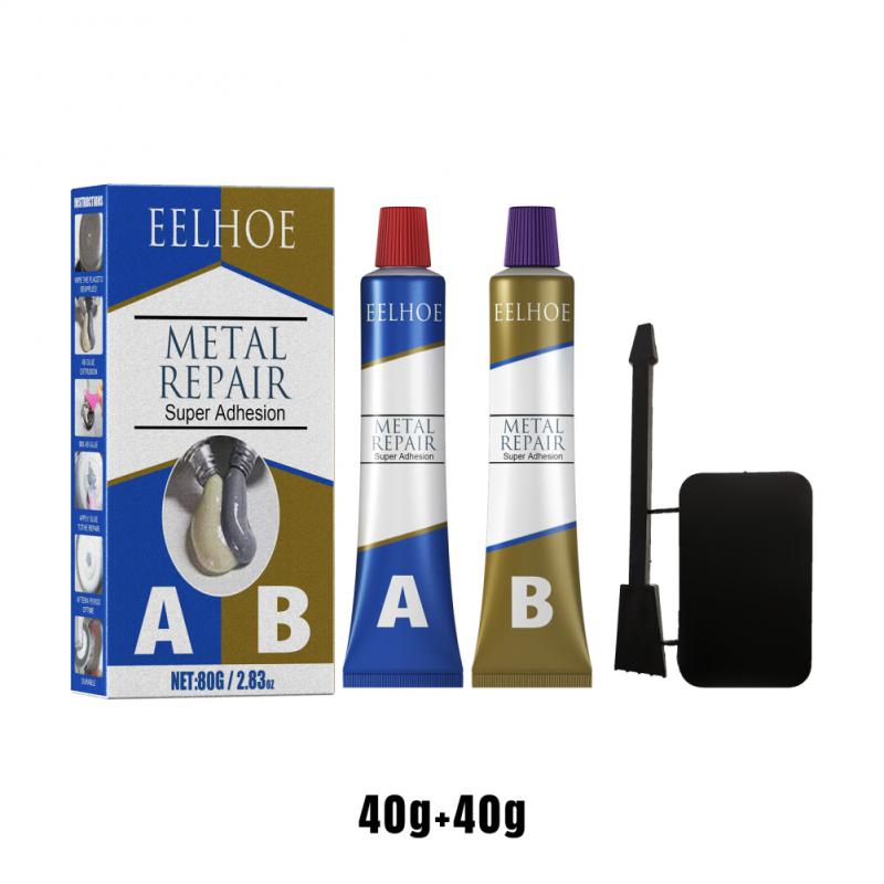 Hoge Temperatuur 20G Ab Lijm Metaal Reparatie Lijm Gietijzer Staal Sterkte Repareren Lijm Waterdichte Transparante Sneldrogend: 80g