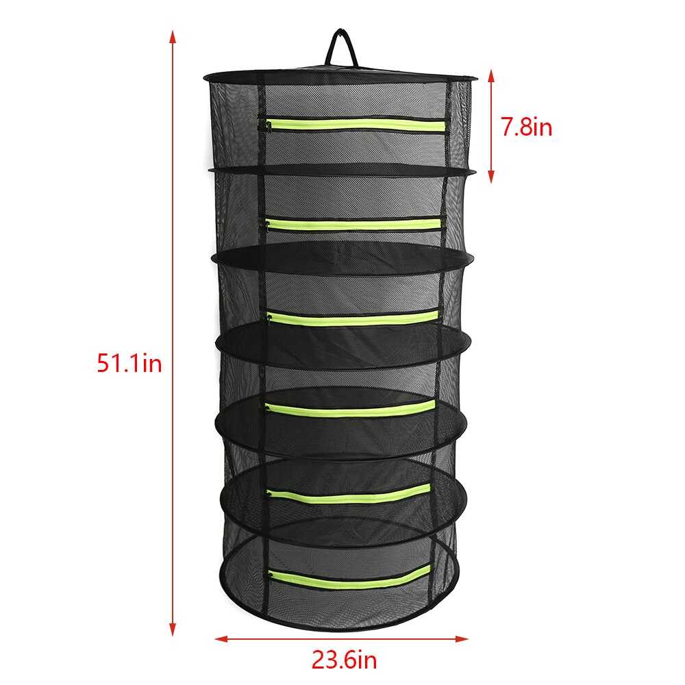 TTLIFE herbe séchage pliant filet de pêche séchoir maille plateau étendoir fleurs cintre poisson filet matériel accessoire outil: 6 Layers