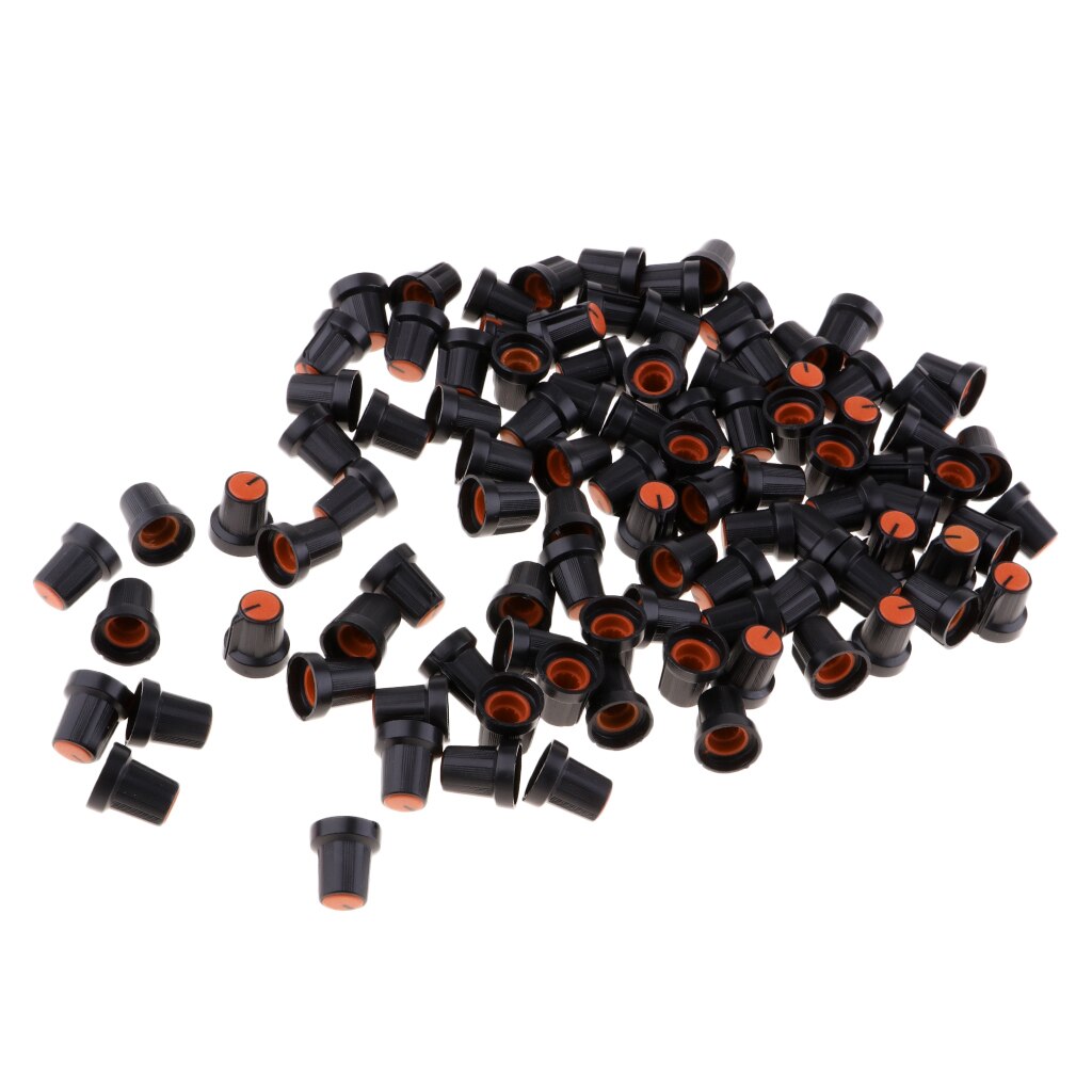 100 Pieces 6mm Plastic Potentiometer Control Volume Knobs Mini Cap