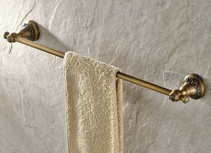 Toallero Vintage, toallero individual de cobre, montado en la pared, toallero de latón antiguo, soporte Retro, accesorios de baño zba423