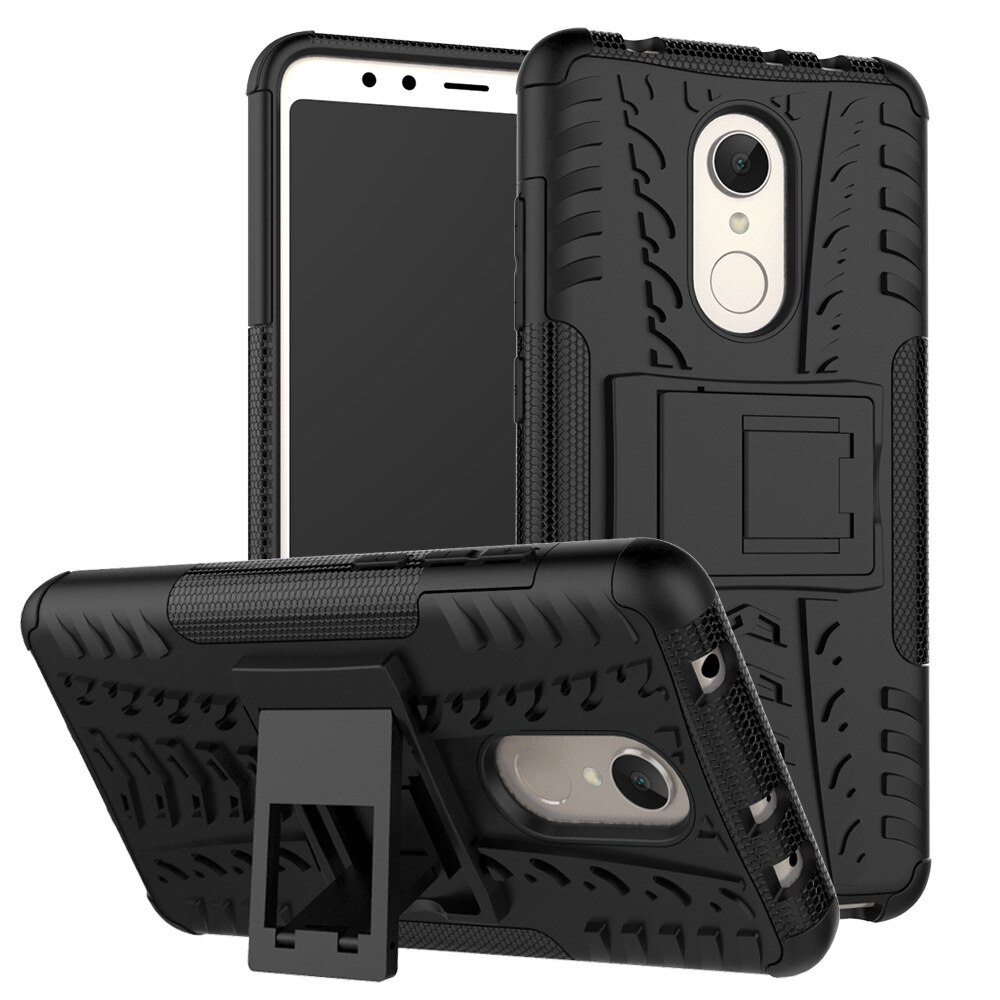 Telefon fall für Xiaomi Redmi 5 Plus fall für Xiaomi Redmi 5 fall stoßfest tpu silikon harte rückseitige abdeckung für xiaomi Redmi Note 5: for Redmi 5 Plus / grip armor black