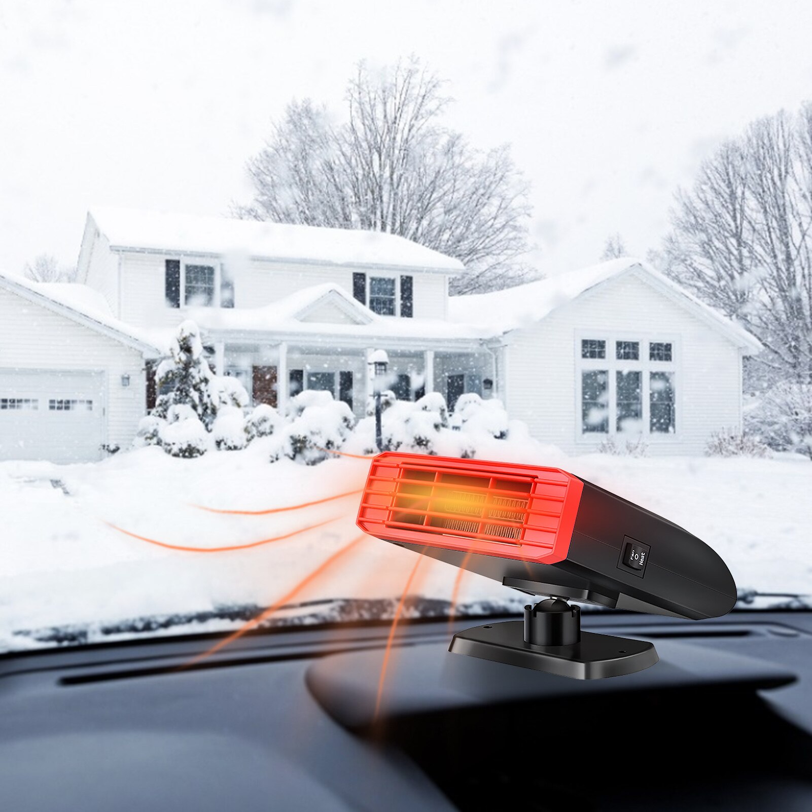 12V/24V 150W Car Vehicle Cooling Fan Warm Heater Windscreen Demister Defroster 2 In 1 Portable Auto Car Van Heater