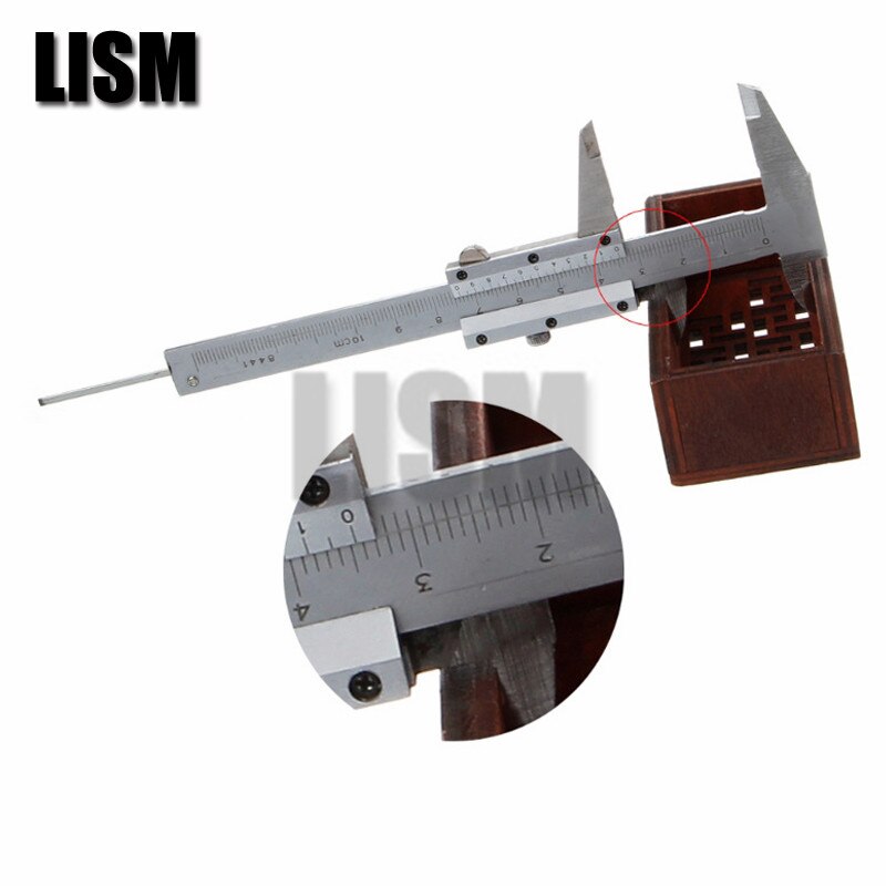 70mm 100mm 150mm 200mm 300mm Mini Vernier Caliper steel Hardened Metric Machinist vernier caliper thickness gauge micrometer: 100MM