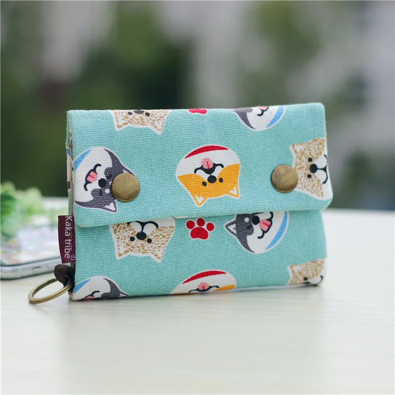 Style Canvas Wallet For Men Women Coin Purse Card Holder Foreign Trade Goods One Piece: Brown