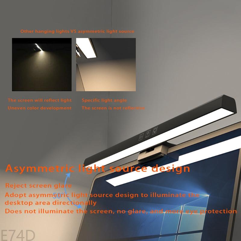 E74D E-Reading Lamp Clip on Laptop Light Type C Powered Reading Lamp for Laptop Brightness Hue Adjustment No Sn for Glare