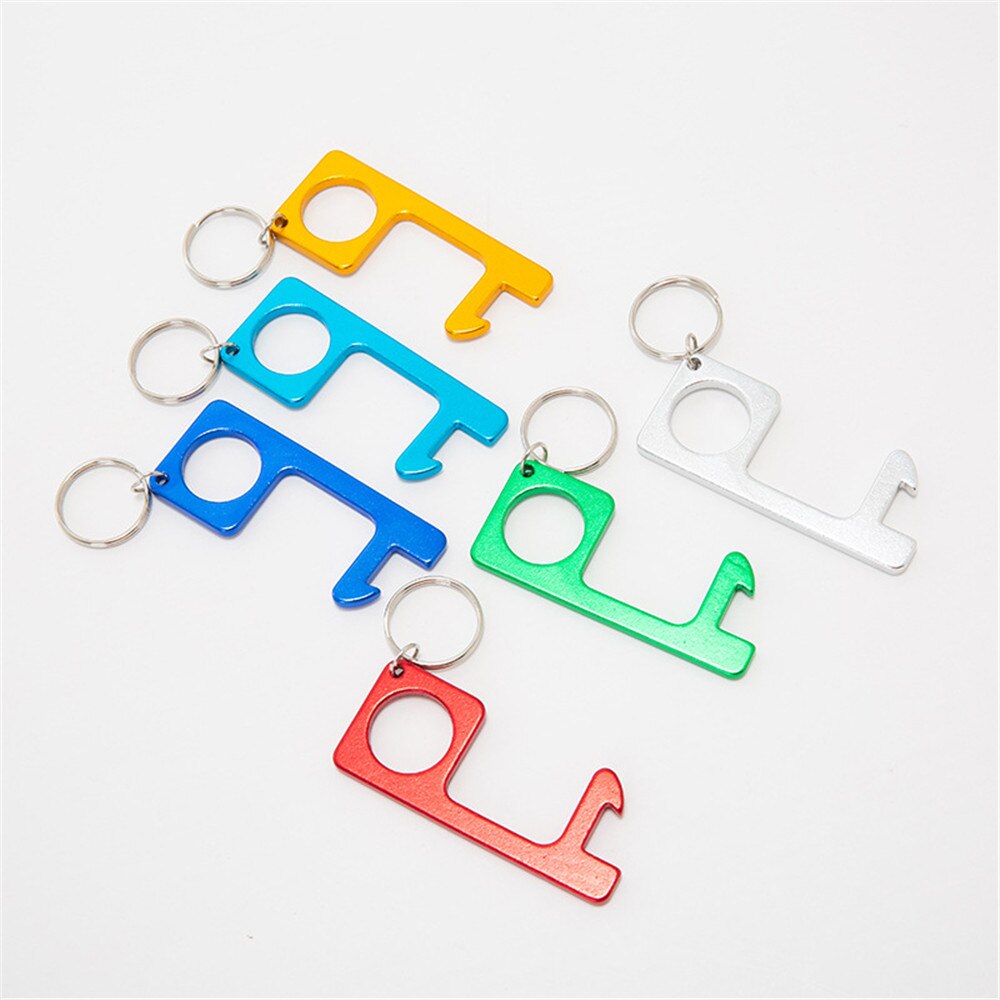 Ouvre-porte Anti-contact alliage Anti-bactérien Protection Anti-contact Isolation clé artefact crochet de porte ouvre-porte avec bouteille Op