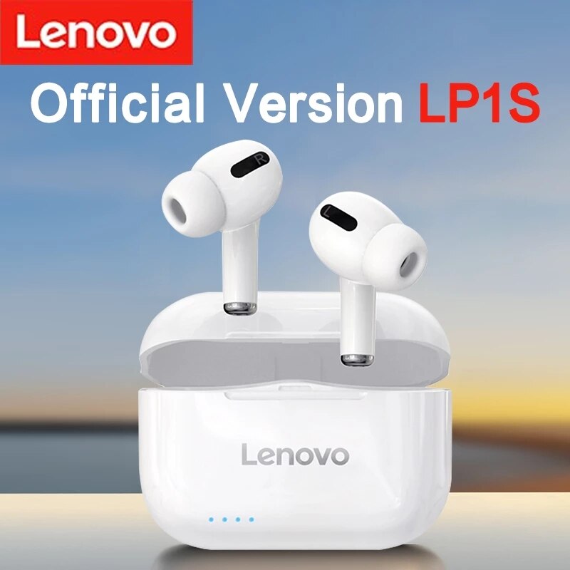 Original Lenovo LP1S TWS Wireless Headphones Bluetooth 5.0 HiFi Earphone Stereo bass with Mic Headset IPX4 Waterproof