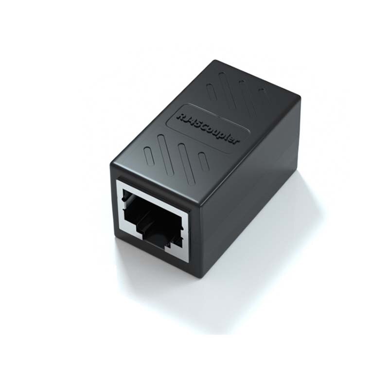 RJ45 Coupler Network Coupler RJ45 CAT 5 5E 6 7 Cable Extender Adapter Female to Female 8P8C Shielded Connector: black