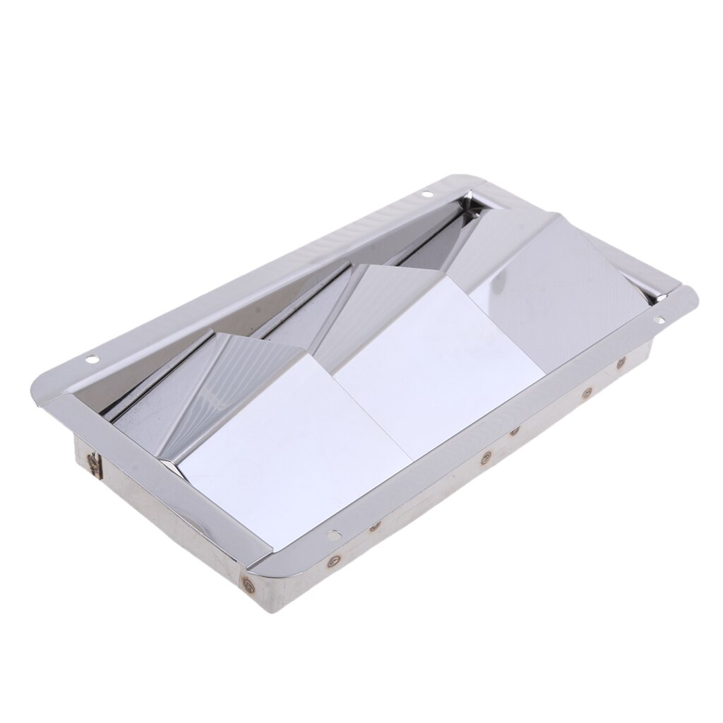 Stainless Steel Slotted Ventilator Vent 3 Louver Ventilation Gill Plate - Marine Yacht Air Vents Boat Fitting - Silver