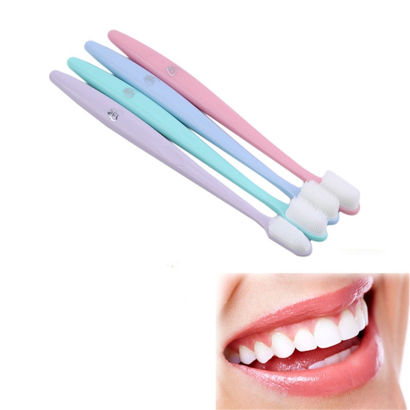 Zachte Tandenborstel Volwassen Siliconen Nano Borstel Oral Care Nano-Antibacteriële Tandenborstel Oral Schoonmaken Tool 4 Stks/set
