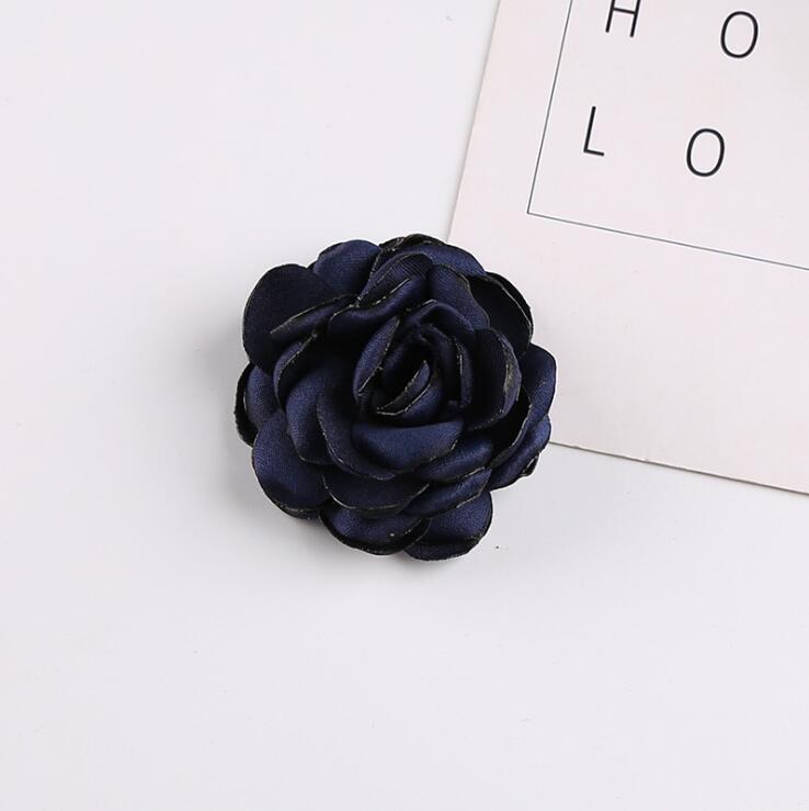 5 st 5.5cm satintyg konstgjorda blommor handgjorda diy tygblommor för bröllopsfest hantverk hem diy dekoration