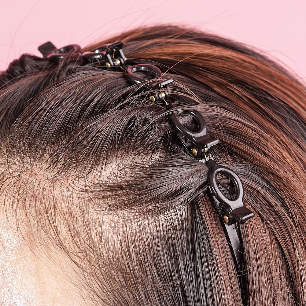 Pinzas para el pelo con doble flequillo para mujer, horquillas para la cabeza, trenza giratoria, horquilla frontal, diadema, tocado, novedad de 2022