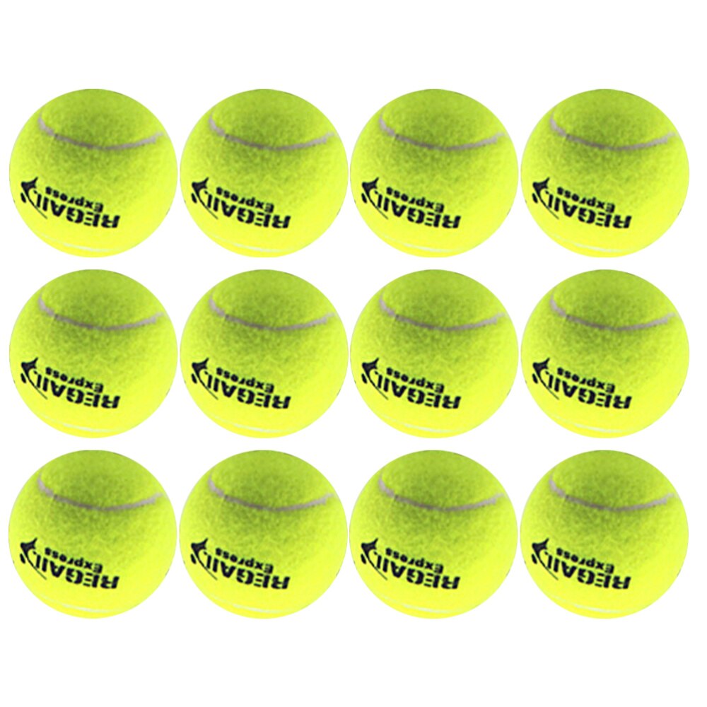 12PCS Elastic Tennis Balls Training Tennis Balls for Sports Practice Outdoor