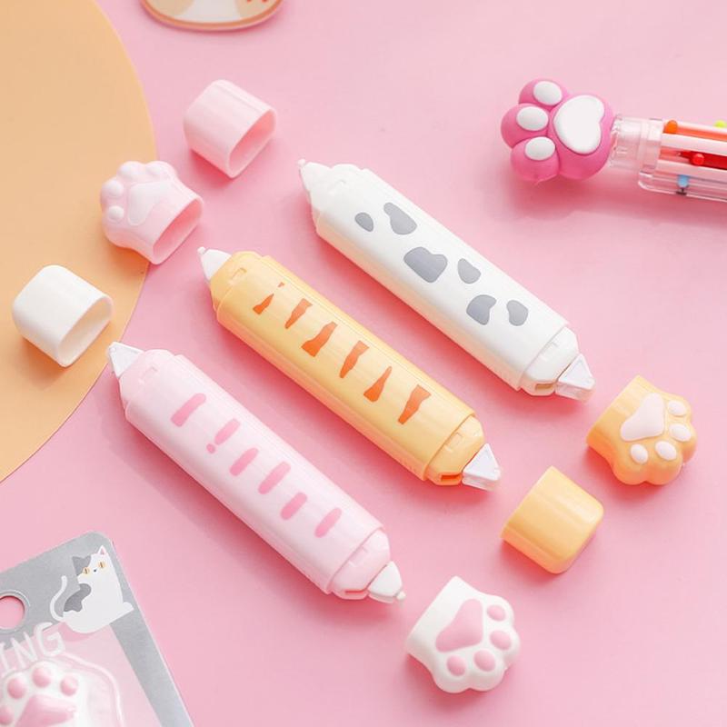 2 in1 mini Double head Correction Tape Adhesive Tape Punctiform Learning Glue Kawaii Stationery Adhesive Supplies J7W6