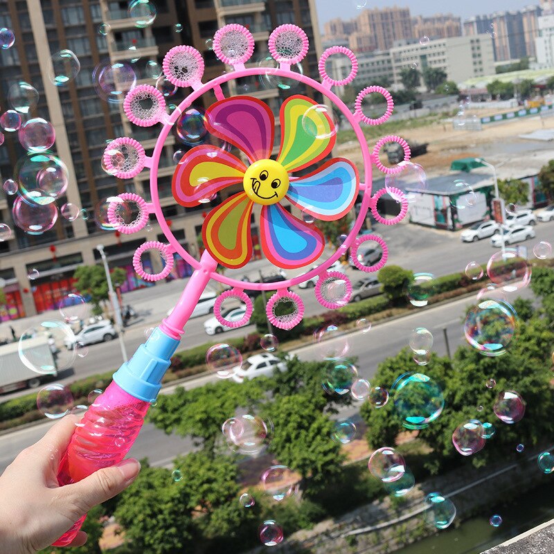 Tremare di vendita caldo mulino a vento bolla bastone posta del pacchetto di rete rosso per bambini bolla macchina di stallo di vendita calda variopinta della bolla