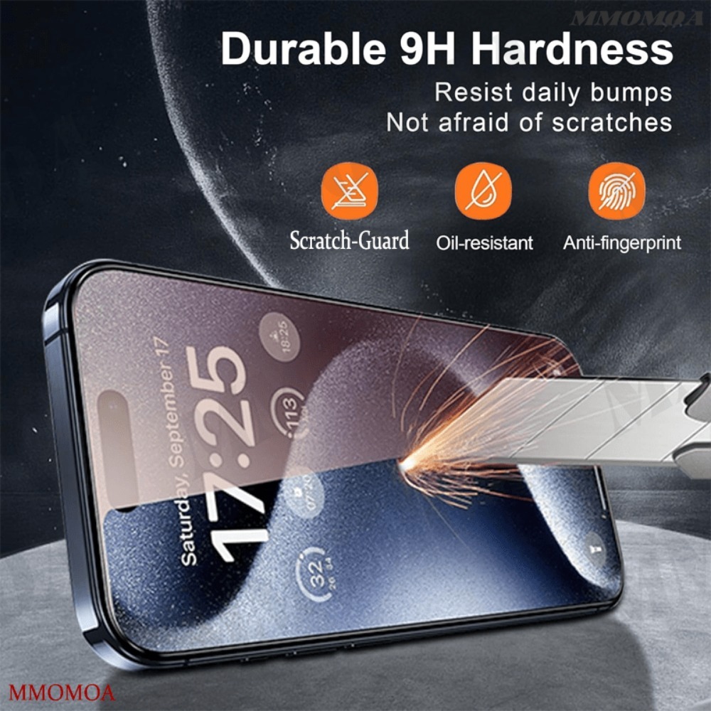 2Pcs Ultra HD Tempered Glass For iPhone 17 16 15 Pro Max Air 16 15 Plus 14 13 12 11 Pro XR XS Dust Free Easy Installation Glass