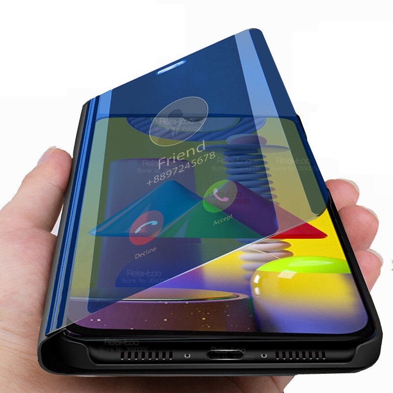 For samsung m31 case Smart Mirror Flip Case For samsung Galaxy m31 m315F sm-m315F m 31 6.4'' Stand book phone Cover coque