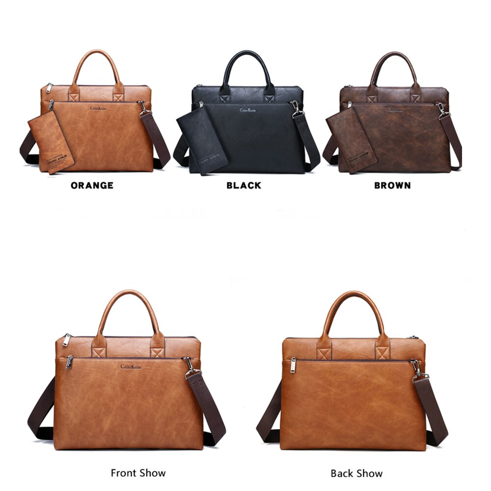 Celinv Koilm Men Briefcases Bag For 14 inch Laptop Business Travel Bags Handbags Leather Office Shoulder Bags For M