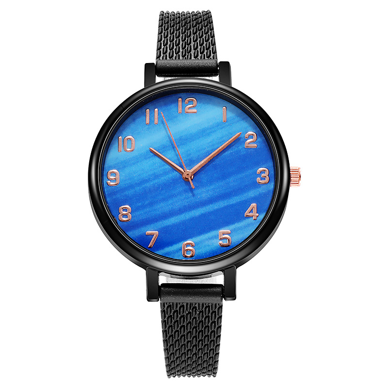 SHSHD-reloj de cuarzo noctilucente para mujer, pulsera de malla de acero inoxidable de 39mm, color oro rosa, resistente al agua,: lan