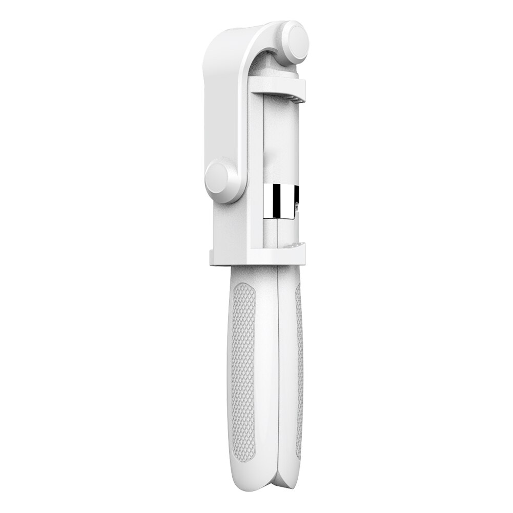 L01 Bluetooth Selfie Stick Folding Tripod Monopod with Bluetooth Remote Shutter for iPhone Android Mobile Phone: White