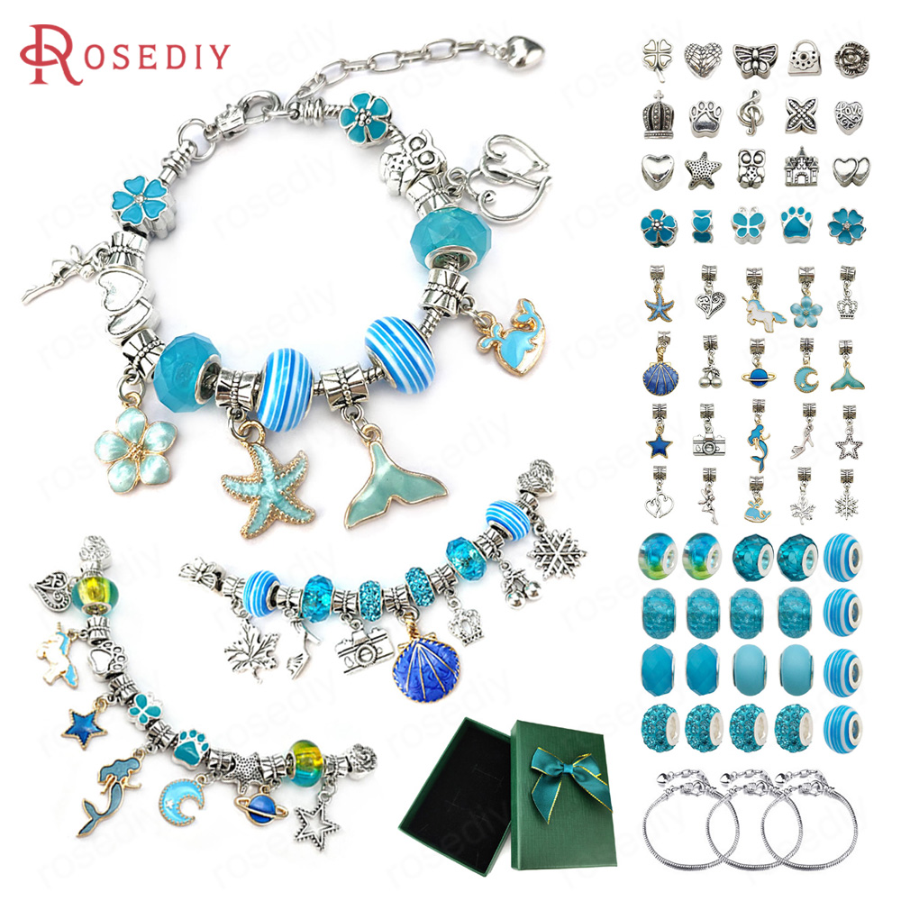 Kann Machen 3Stck Armreif Ozean Stil Große See Perlen Armbänder Machen einstellen Schmuck Machen Bausätze DIY Handgemachte Liefert Zubehör einstellen
