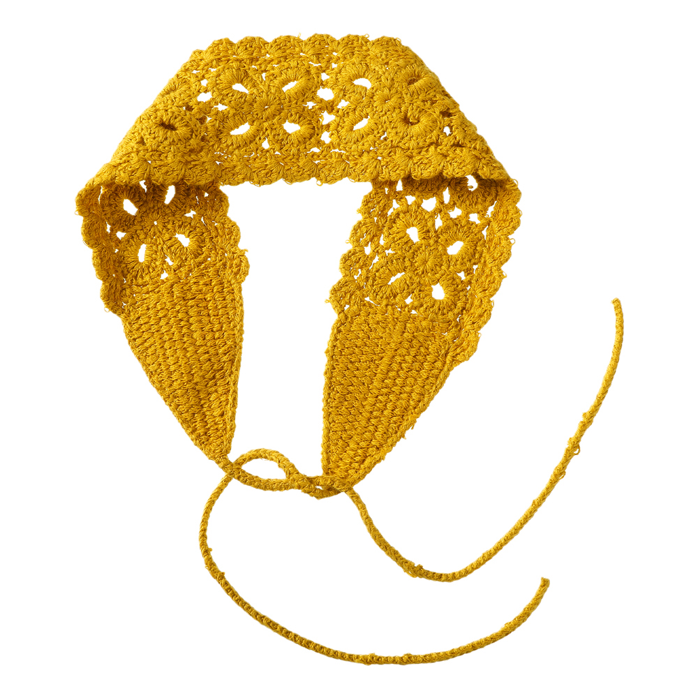 AWAYTR Effen kleur holle gebreide haarbanden Vintage haarsjaal voor vrouwen Bloem gebreide hoofdband Boheemse haaraccessoires: Lavendel