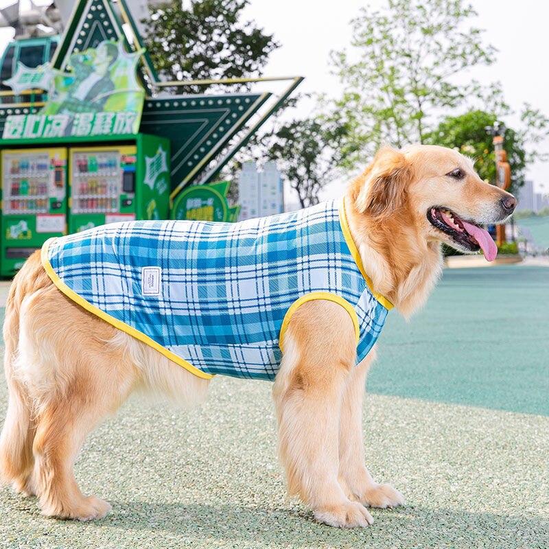 Big dog summer thin section full printed vest Labrador golden retriever summer style medium large dog summer clothes
