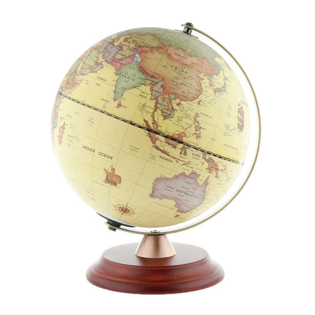 Illuminated Ocean World Earth Globe Map Teaching Geography Map Desktop Decor