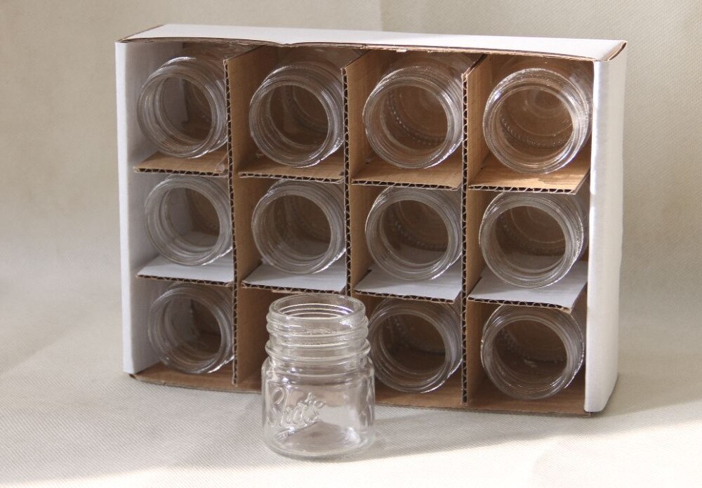 Mini bocaux de maçon transparents de 2oz | En verre à shot de nouveauté, USD45.60 pour 24 pièces/chaque USD1.90