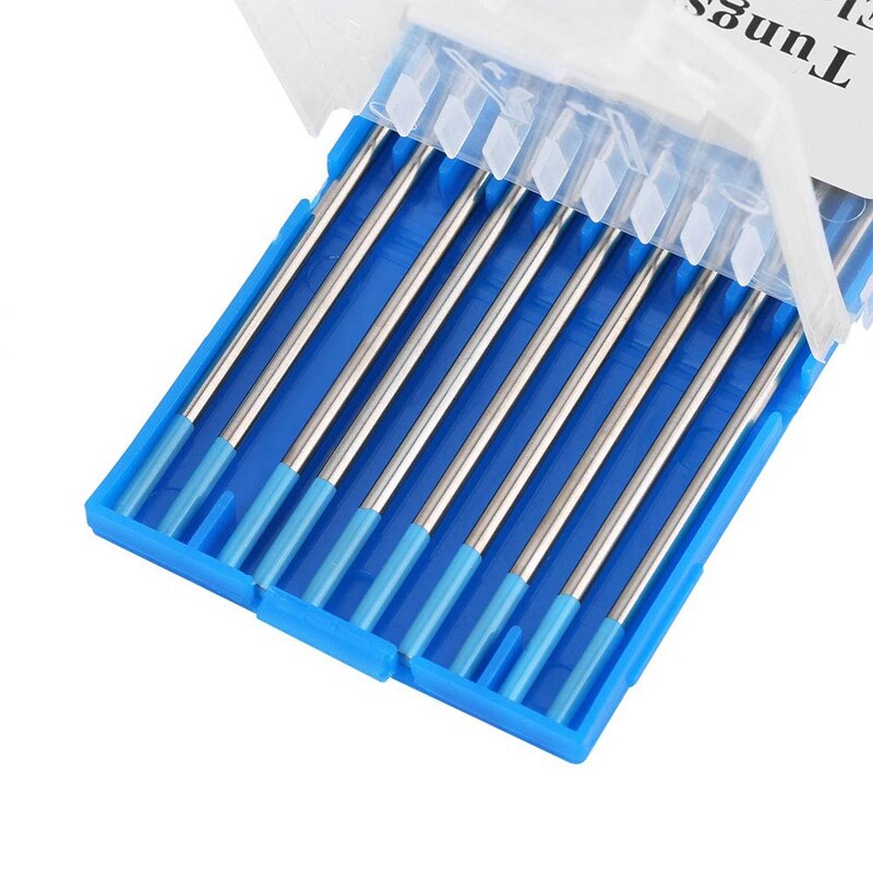 SV-10Pcs WL20 electrodo de tungsteno Tig varilla 2.0% Lanthanated para máquina de soldadura herramienta de soldadura (2.4mm150mm)
