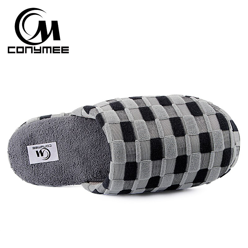 Thuis Slippers Winter Suede Schoenen Warm Katoen Casual Sneakers Voor Man Indoor Pluche Pantufas Slipper Plaid Terlik