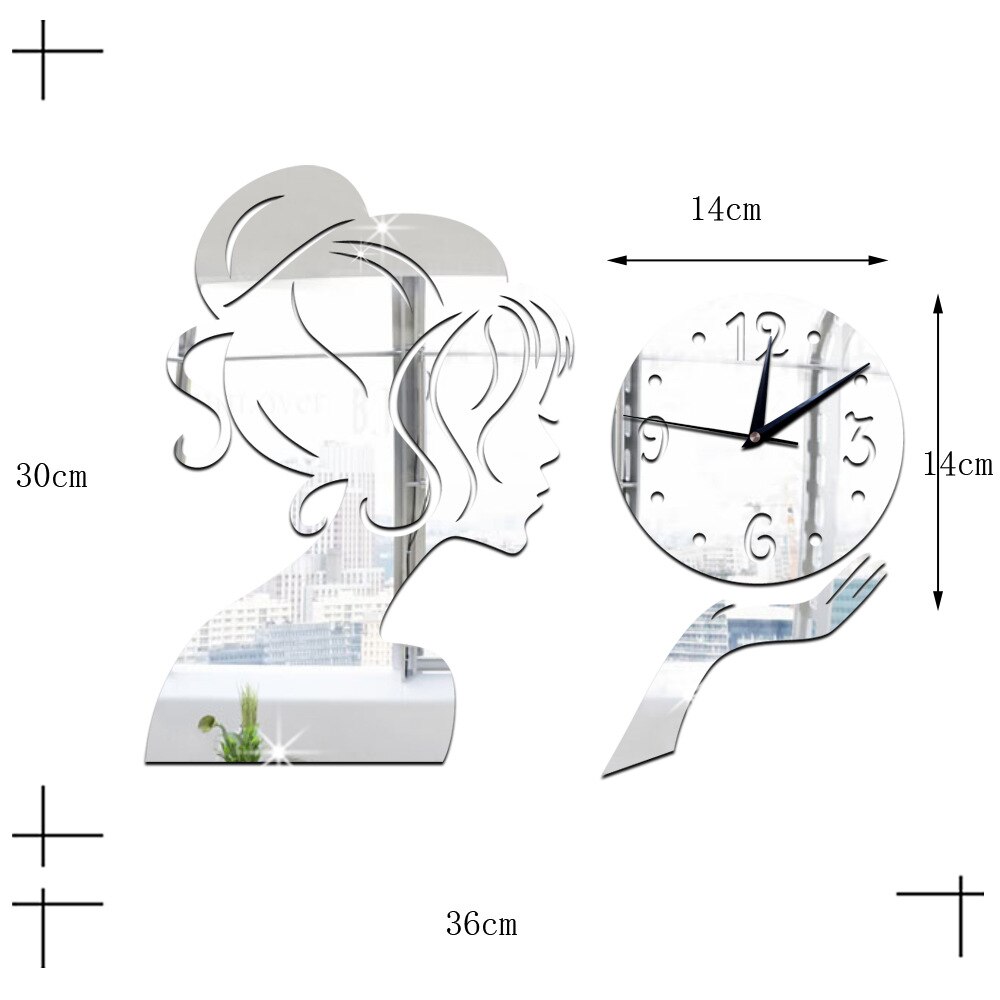 3d stereo wandklok koepelvormig kunstnummer modern stil decoratief hologram woonkamer woondecoratie uniek: Www