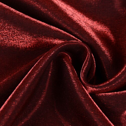 Breedte 59 "Parelmoer Wit Glas Zijde Hennep Stof Laken Linnen Materiaal Mode Jurk Stof Door De Halve Yard: Dark red