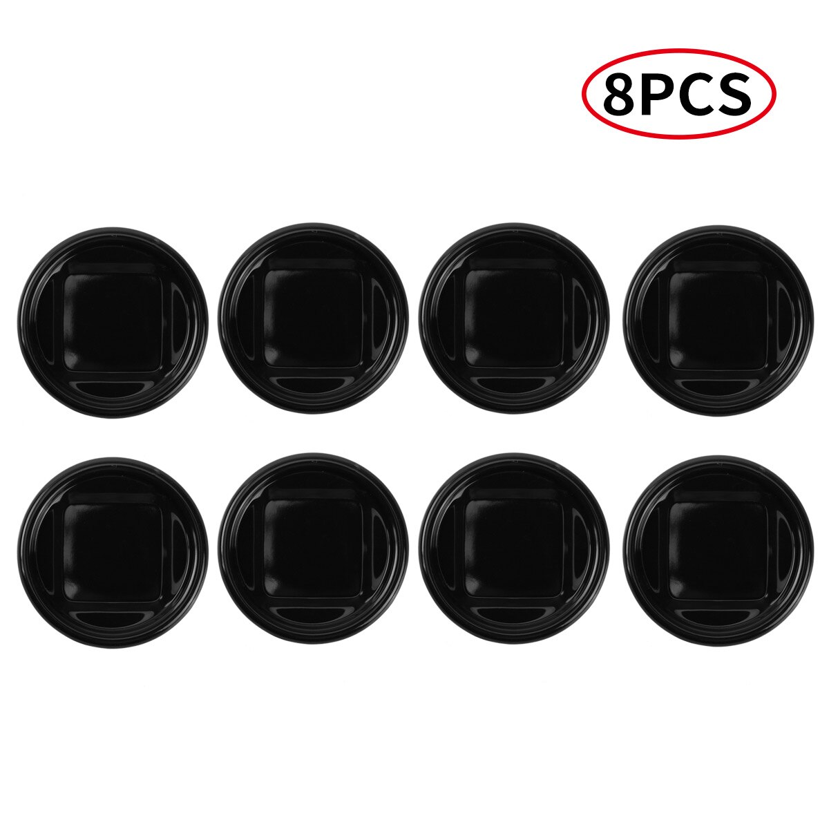 8 stuks tafelstoel wieltjes bekers meubelvoetjes bescherm viltjes antislip kast bureau poten inzetstukken pluggen met tapijtbodem: Zwarte b rond