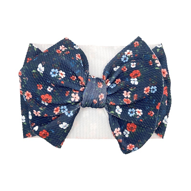 Lenço de cabeça estampado para crianças, europa e américa, acessórios para cabelo, arco grande, macio, elástico, acessórios para bebês: 25