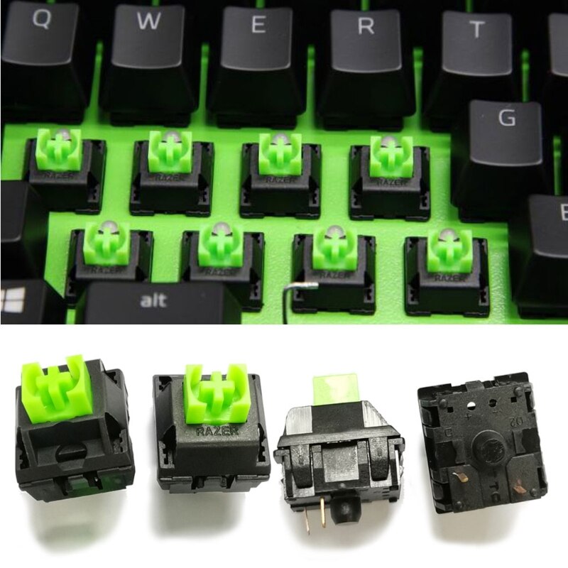 4 stk 3 pin razer grøn switches akse til razer blackwidow chroma gaming mekanisk tastatur til cherry mx gateron switches