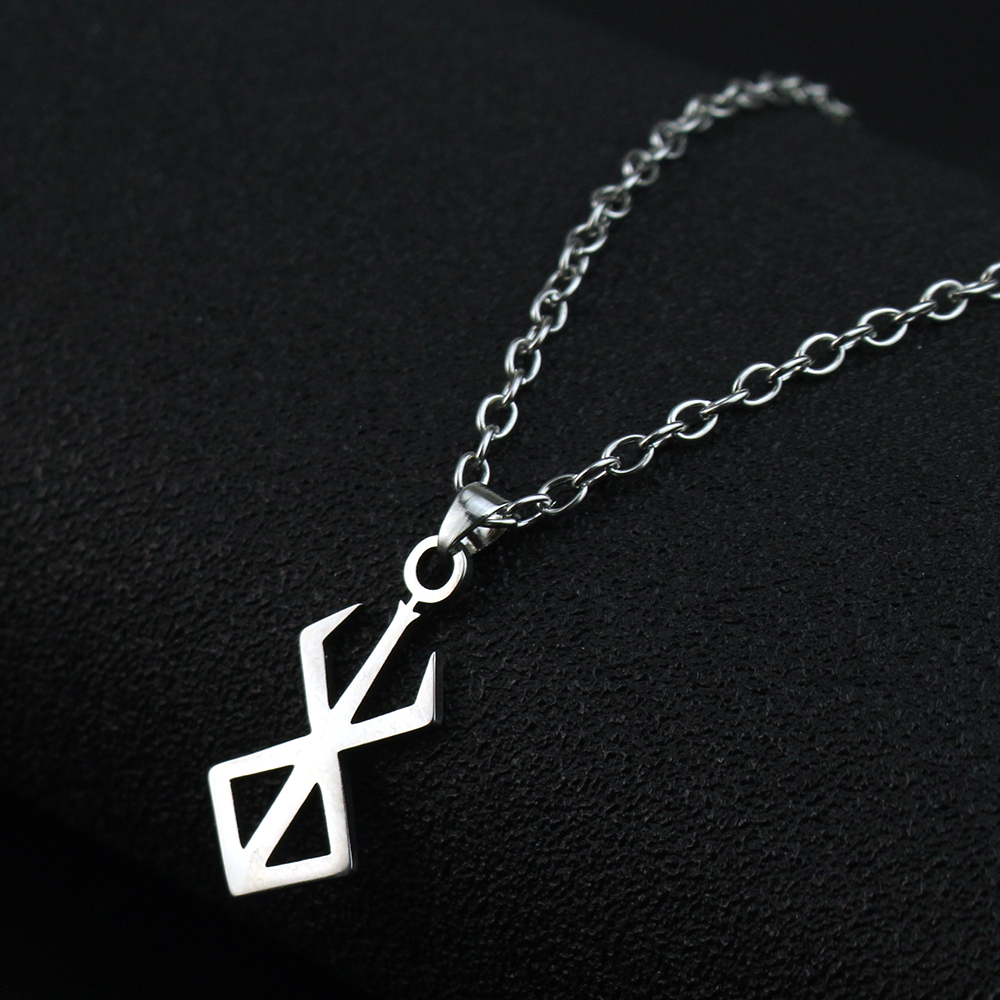Berserker rune symbol halskæde nordisk logo stål emblem nordisk amulet talisman tegn halskæde smykker
