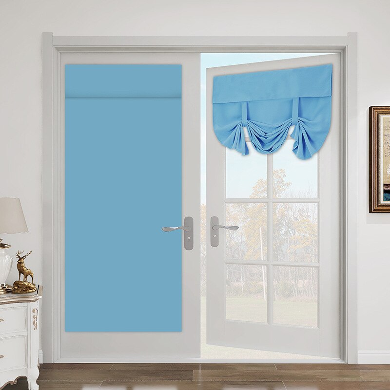 1pc tende per porte francesi autoadesive tenda per porte oscuranti con tende regolabili tenda per porte e finestre tende per tende: Door Blinds SkyBlue