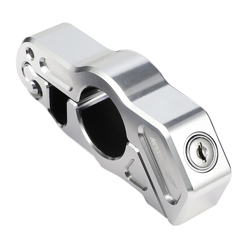 Motorbike Brake Lock Motorcycle Handlebar Lever Throttle Grip Lock for Bike Scooter Moped ATV Silver