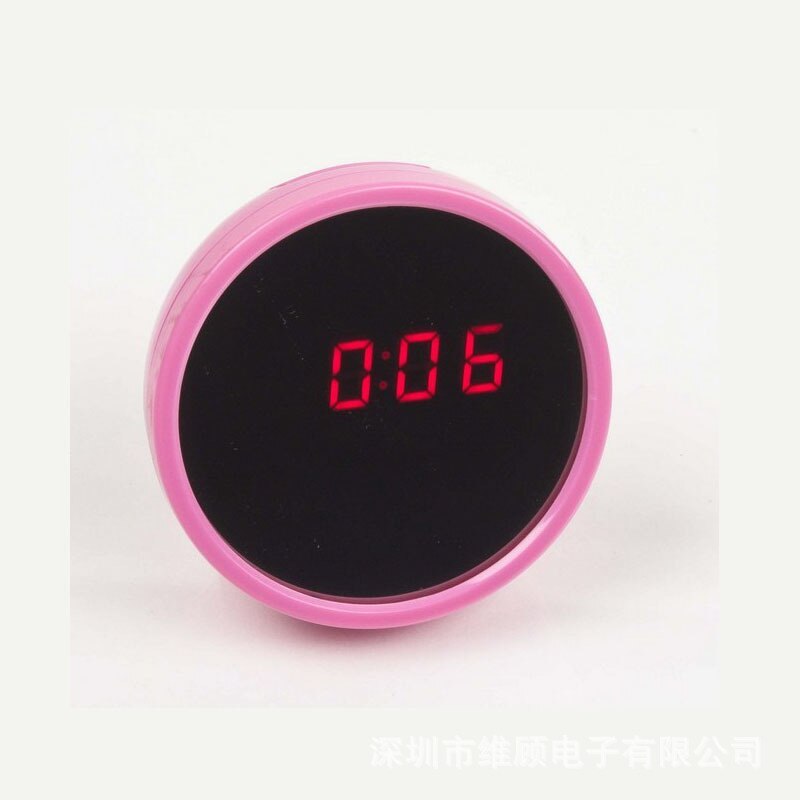 Multi-function Digital Mirror Alarm LED Clock Desk Table Transparent Clocks with Speaker LED Display Desk Mirror Clock Xmas: Red